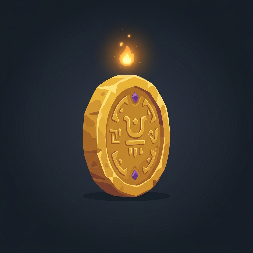 Ember pack: single glowing gold coin